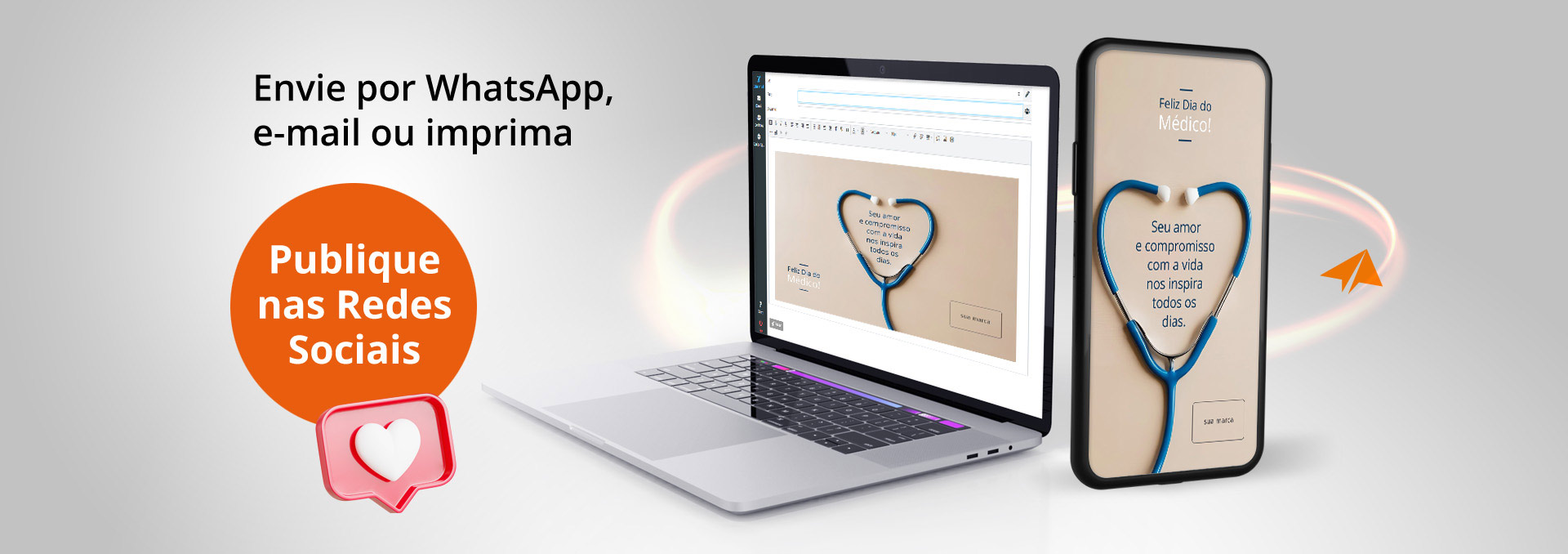 Banner Cartões Empresas Dia do Médico para Email, Whatsapp, Redes Sociais ou Imprimir