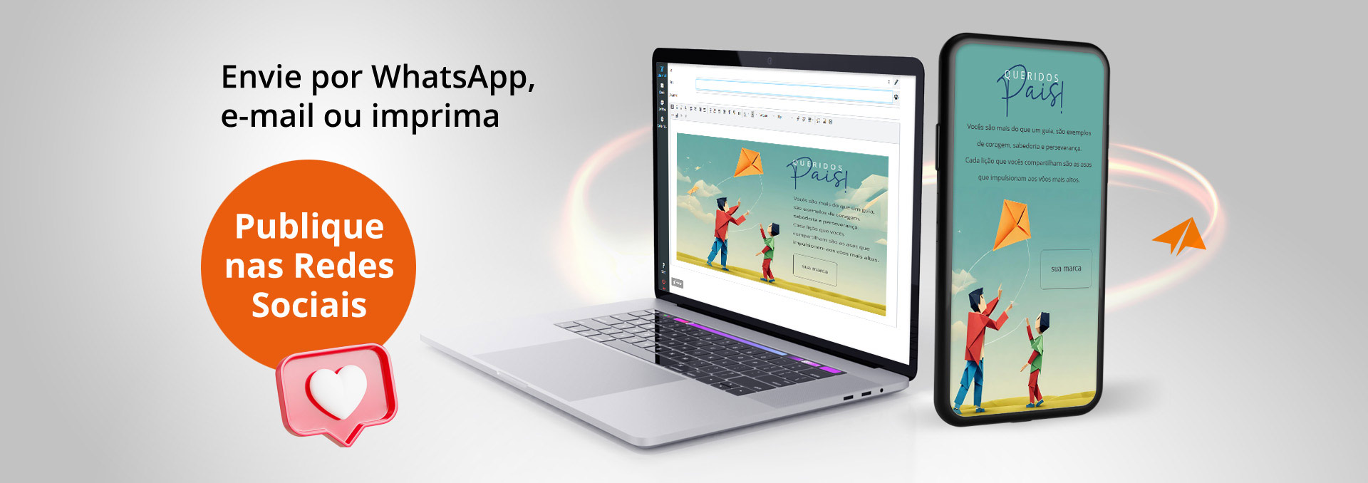 Banner Cartões Empresas Dia dos Pais para Email, Whatsapp, Redes Sociais ou Imprimir