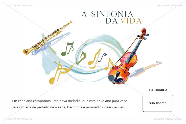 Cartão Aniversário Clientes Melodia