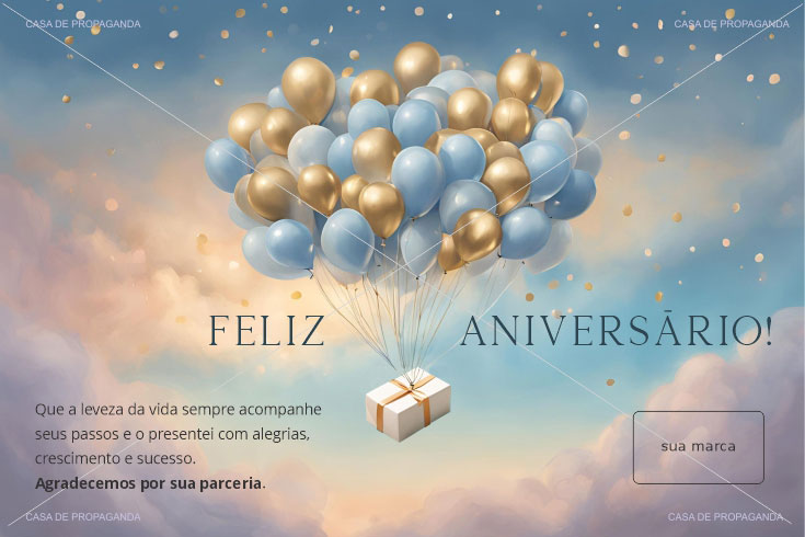 Cartão Aniversário Leveza
