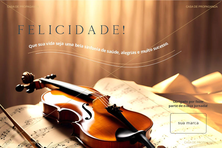 Cartão Aniversário Empresa Sinfonia