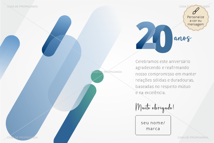 Cartão Aniversário Corporativo Movimento