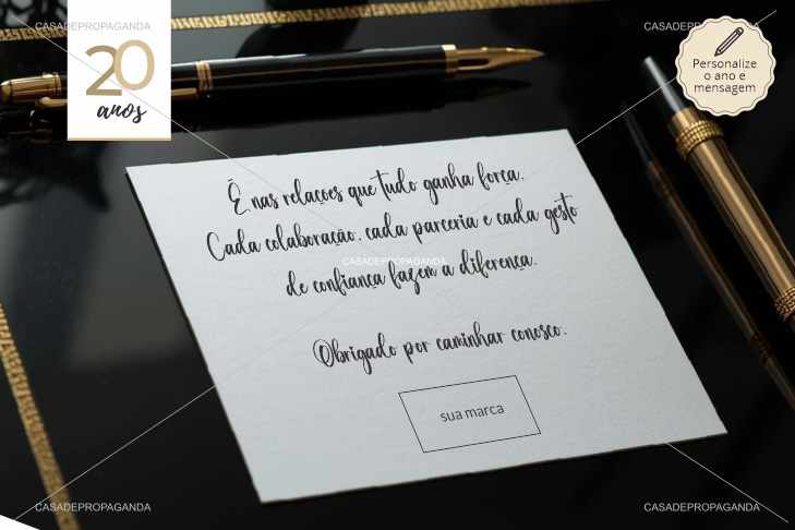 Cartão Aniversário Corporativo Parceria