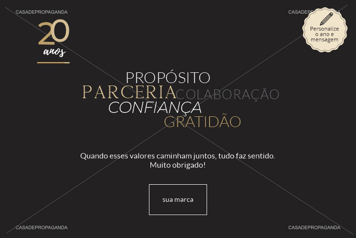 Cartão Aniversário Corporativo Propósito