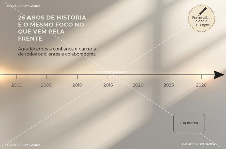 Cartão Aniversário Corporativo Tempo
