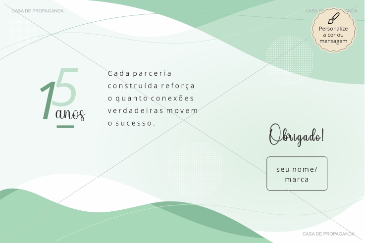 Cartão Aniversário Corporativo Wave