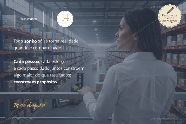 Cartão Aniversário Empresas Compartilhar