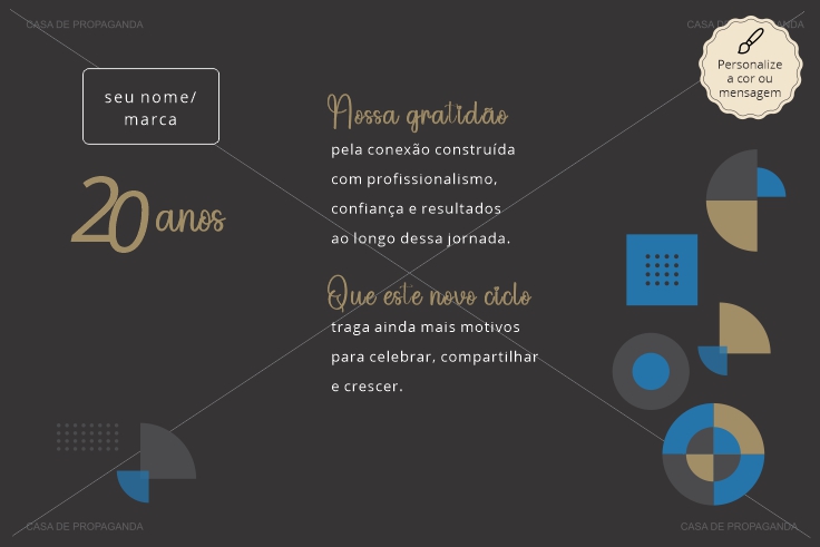 Cartão Aniversário Empresas Formas