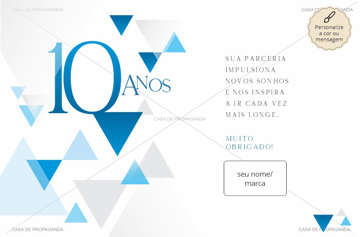 Cartão Aniversário Empresa Triângulos