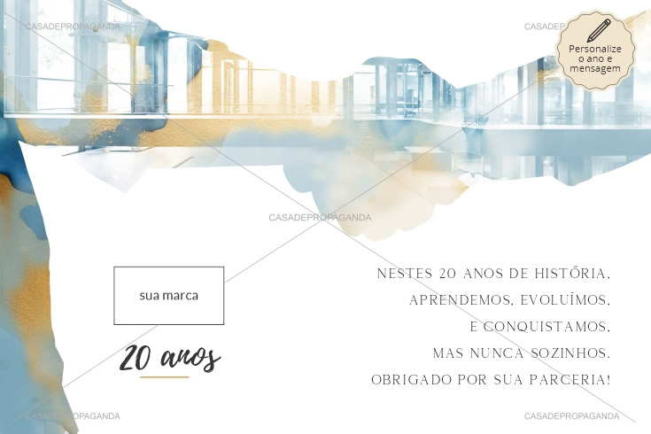 Cartão Aniversário Empresa Parceria