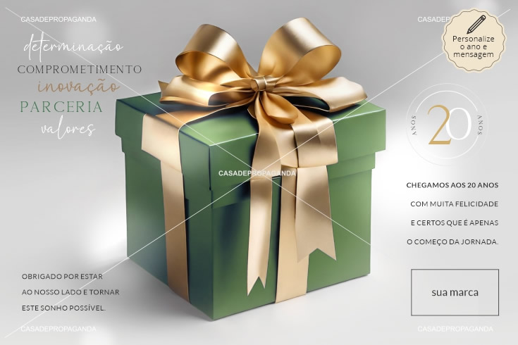 Cartão Aniversário Valores Empresa