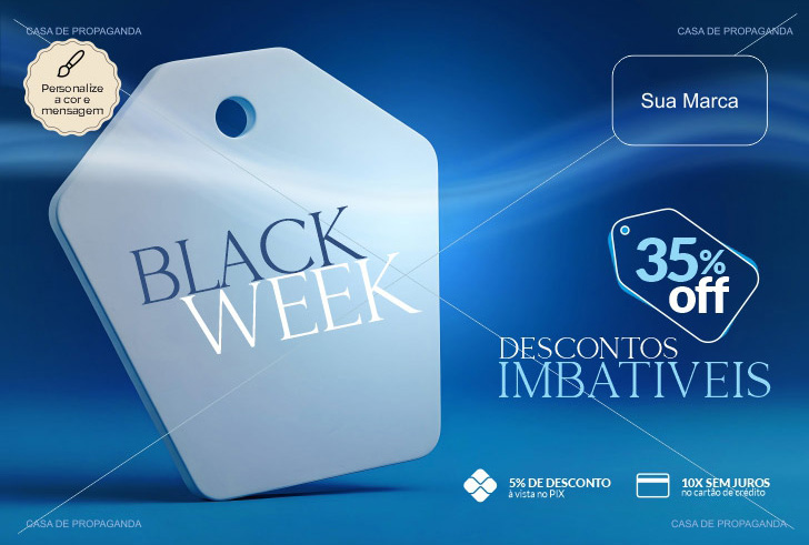Arte Cartão Promocional Black Friday Etiqueta