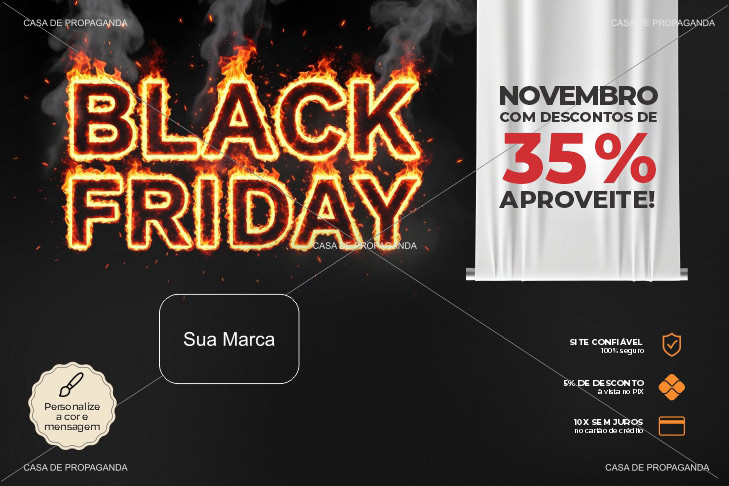 Cartão Black Friday Chamas