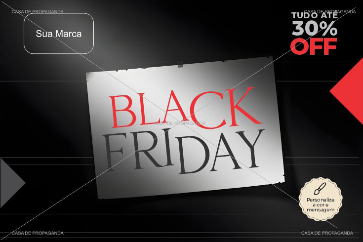 Arte Cartão Promocional Black Friday Papel