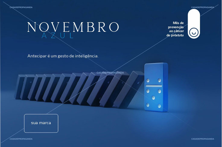 Cartão Empresas Prevenção ao Câncer de Próstata Novembro Azul - Antecipar