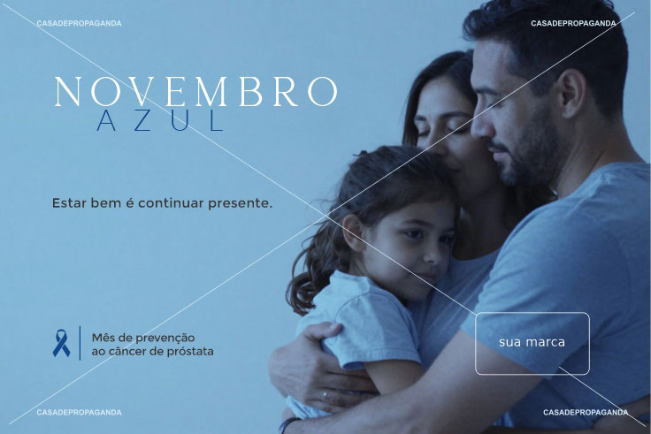 Cartão Empresas Prevenção ao Câncer de Próstata Novembro Azul - Antecipar