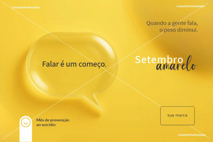 Cartão Corporativo Prevenção Suicídio Setembro Amarelo - Falar