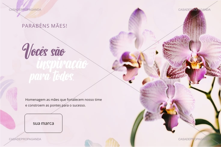 Cartão Orquídeas Dia das Mães