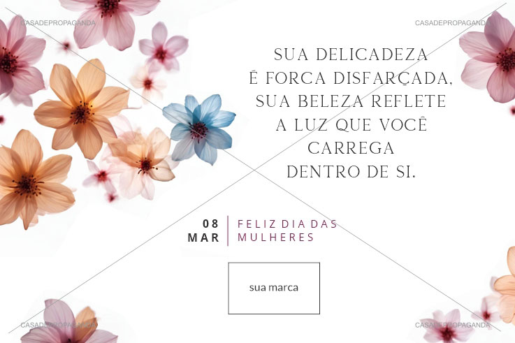 Cartão Beleza Dia das Mulheres Colaboradoras