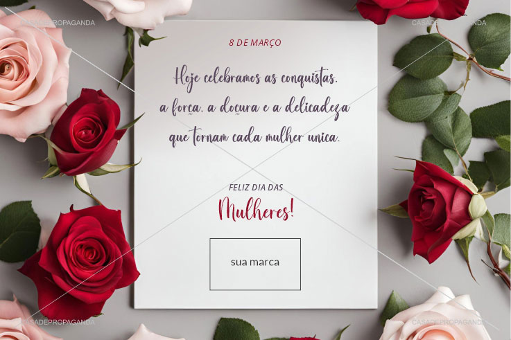 Cartão Doçura Dia das Mulheres Equipe