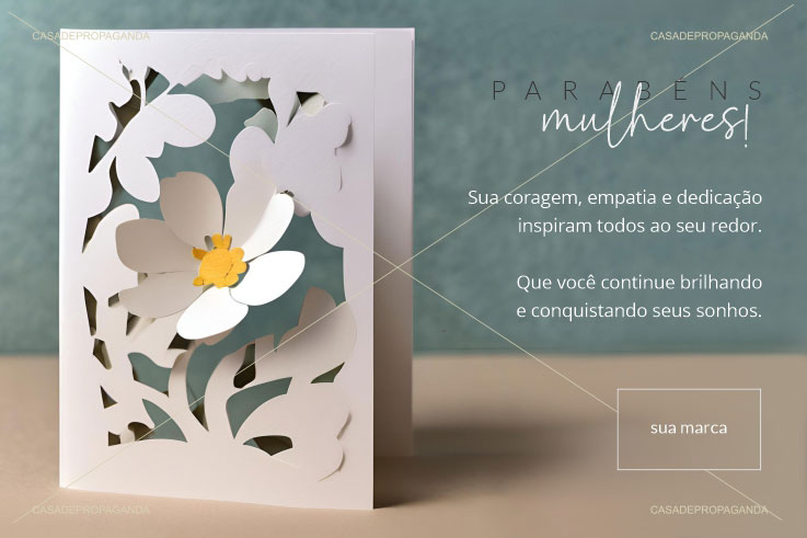 Cartão Margarida Dia das Mulheres Clientes