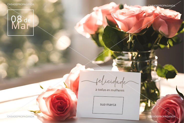 Cartão Recado Dia das Mulheres Clientes