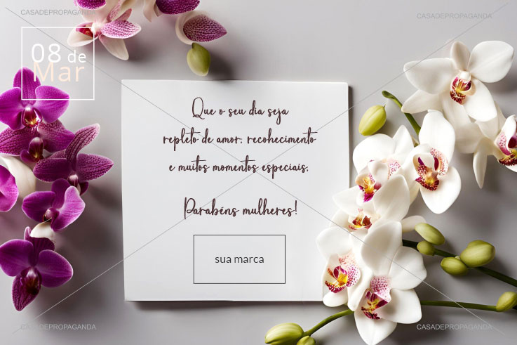 Cartão Dia das Mulheres Reconhecimento Equipe