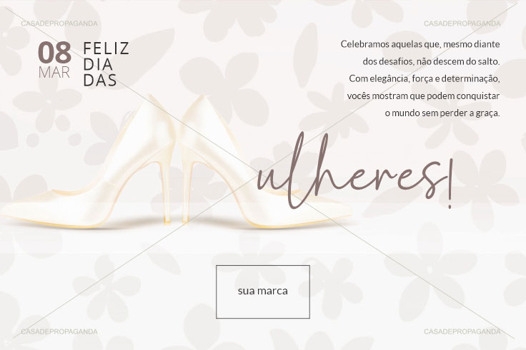 Cartão Salto Dia das Mulheres Corporativo