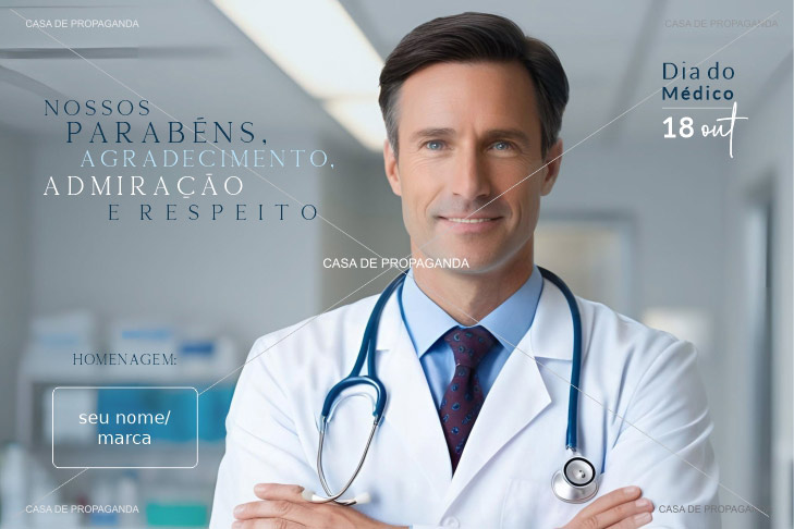 Cartão Agradecimento Dia do Médico