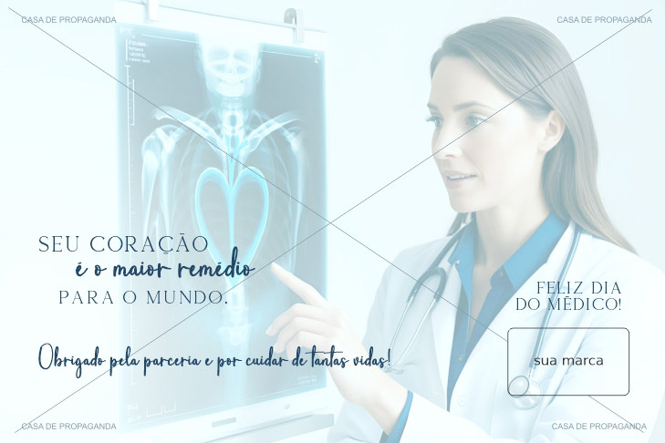 Cartão Dia do Médico Raio X