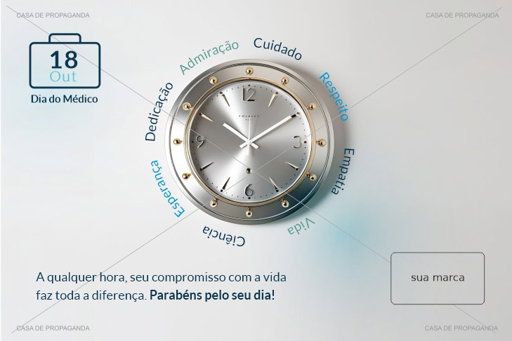 Cartão Homenagem Dia do Médico Hora