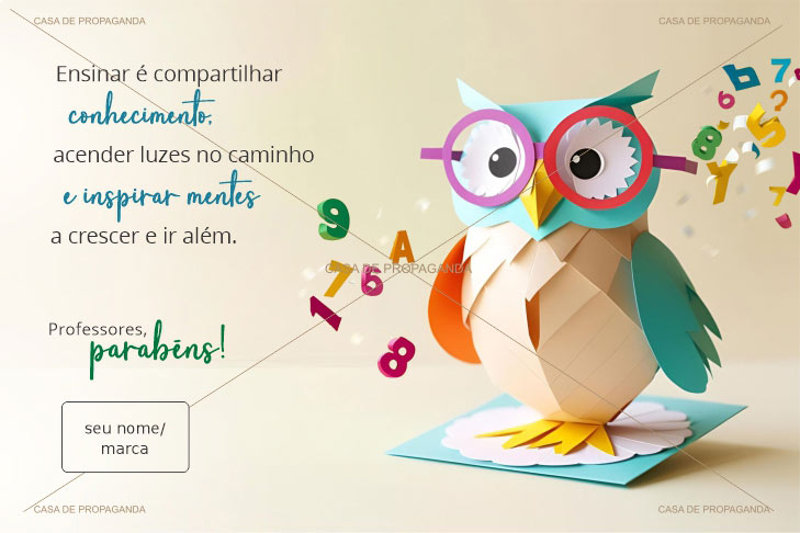 Cartão Dia dos Professores Empresarial