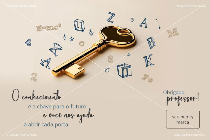 Cartão Dia dos Professores Chave