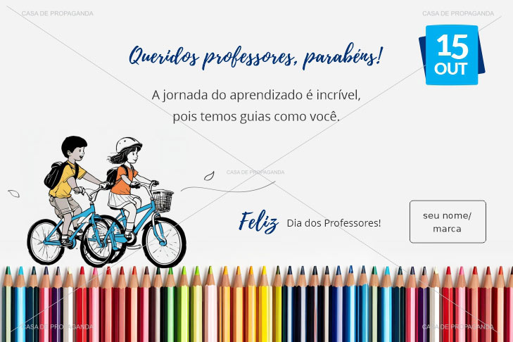 Cartão Dia dos Professores Guias