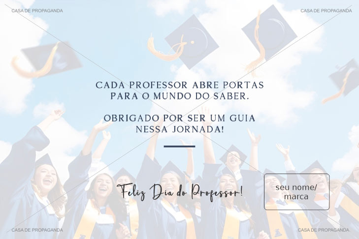 Cartão Dia dos Professores Jornada do Saber