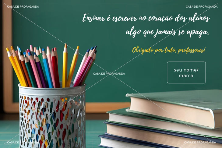 Cartão Homenagem Professores Eternidade