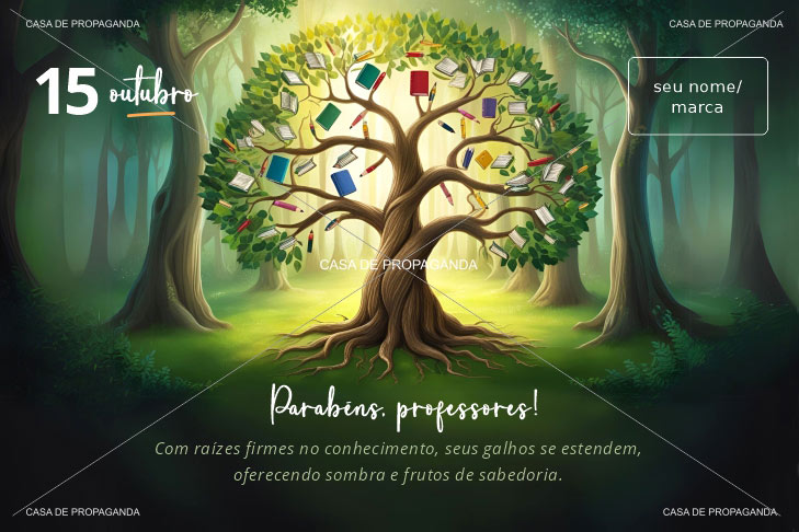 Cartão Homenagem Professores Raízes