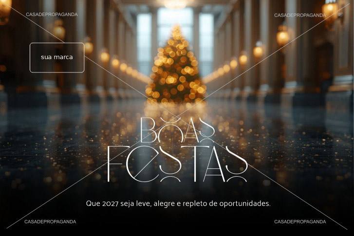 Cartão Boas Festas Elegante Corporativo
