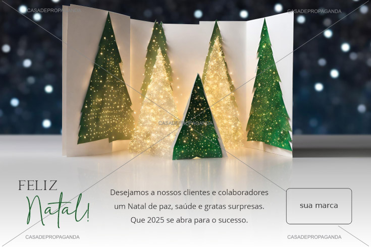 Cartão Floresta de Natal Empresas