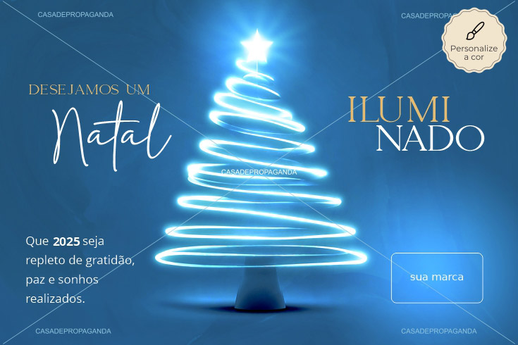 Cartão Natal Iluminado Corporativo