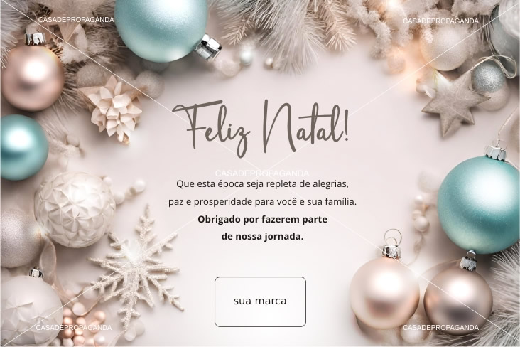 Cartão Natal Verde Agua Empresas