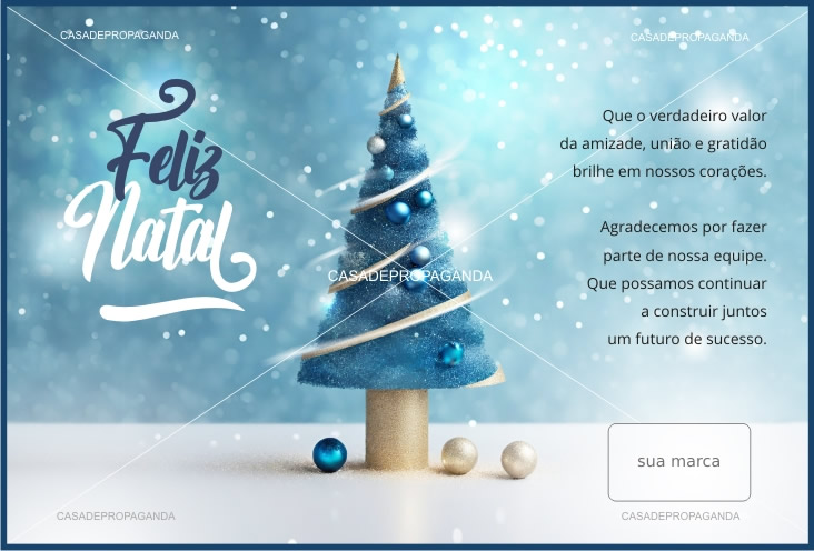 Cartão Natal Blue Tree Equipe