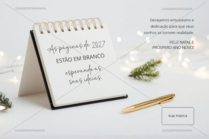 Cartão Natal Páginas em Branco Empresas