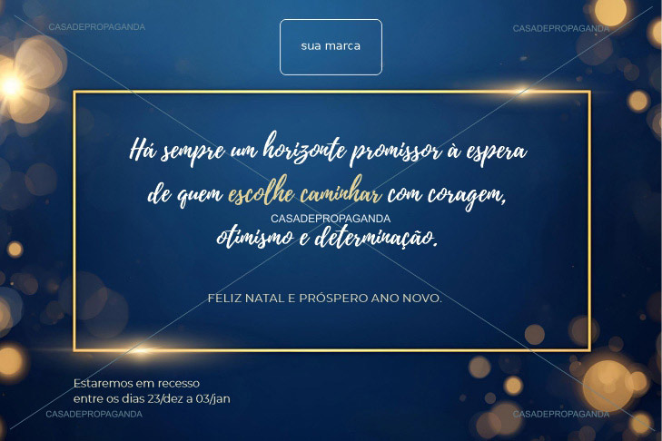 Cartão Natal Recesso Empresas