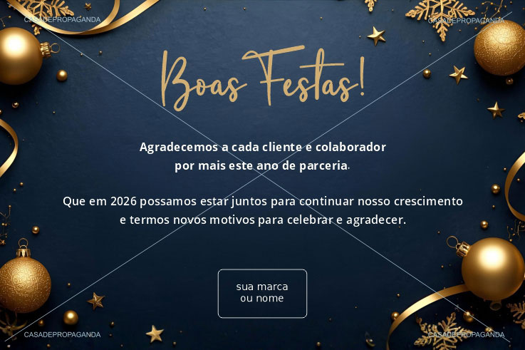 Cartão Natal Universo Azul