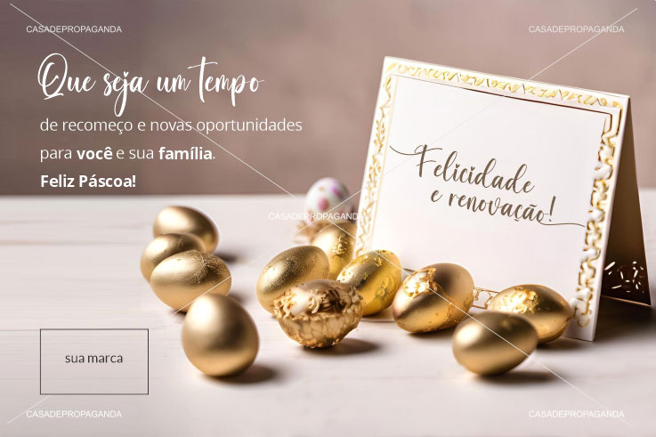 Cartão Card Dia de Páscoa Colaboradores