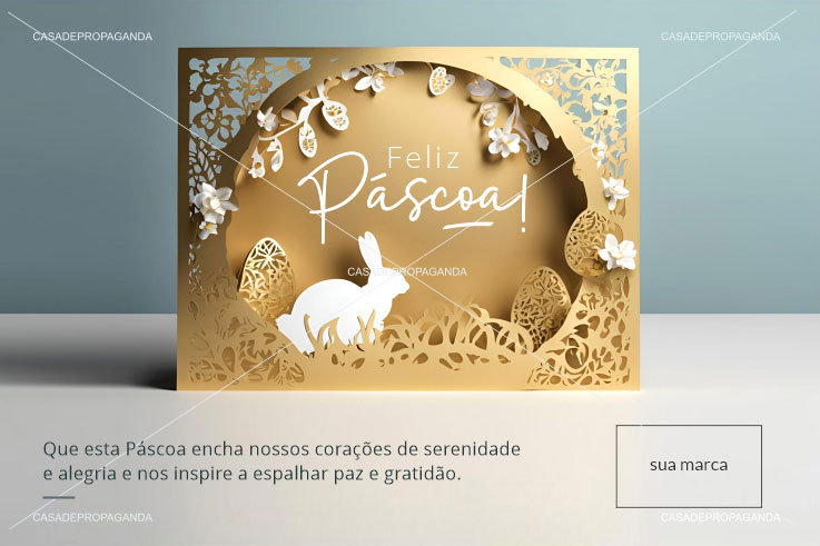Cartão Fé Dia de Páscoa Equipe
