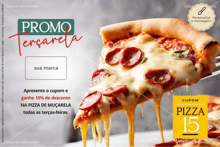 Cartão Promocional Pizza